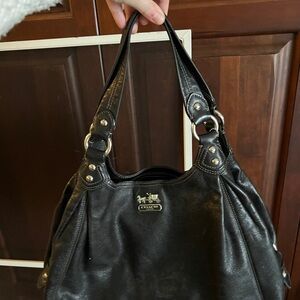 Coach Black Leather Shoulder Bag- almost new